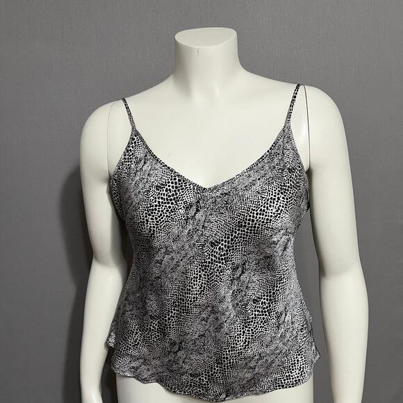 ⭐️Worthington Black Snake Print 100% Silk Camisole Sz-Large - Picture 2 of 7